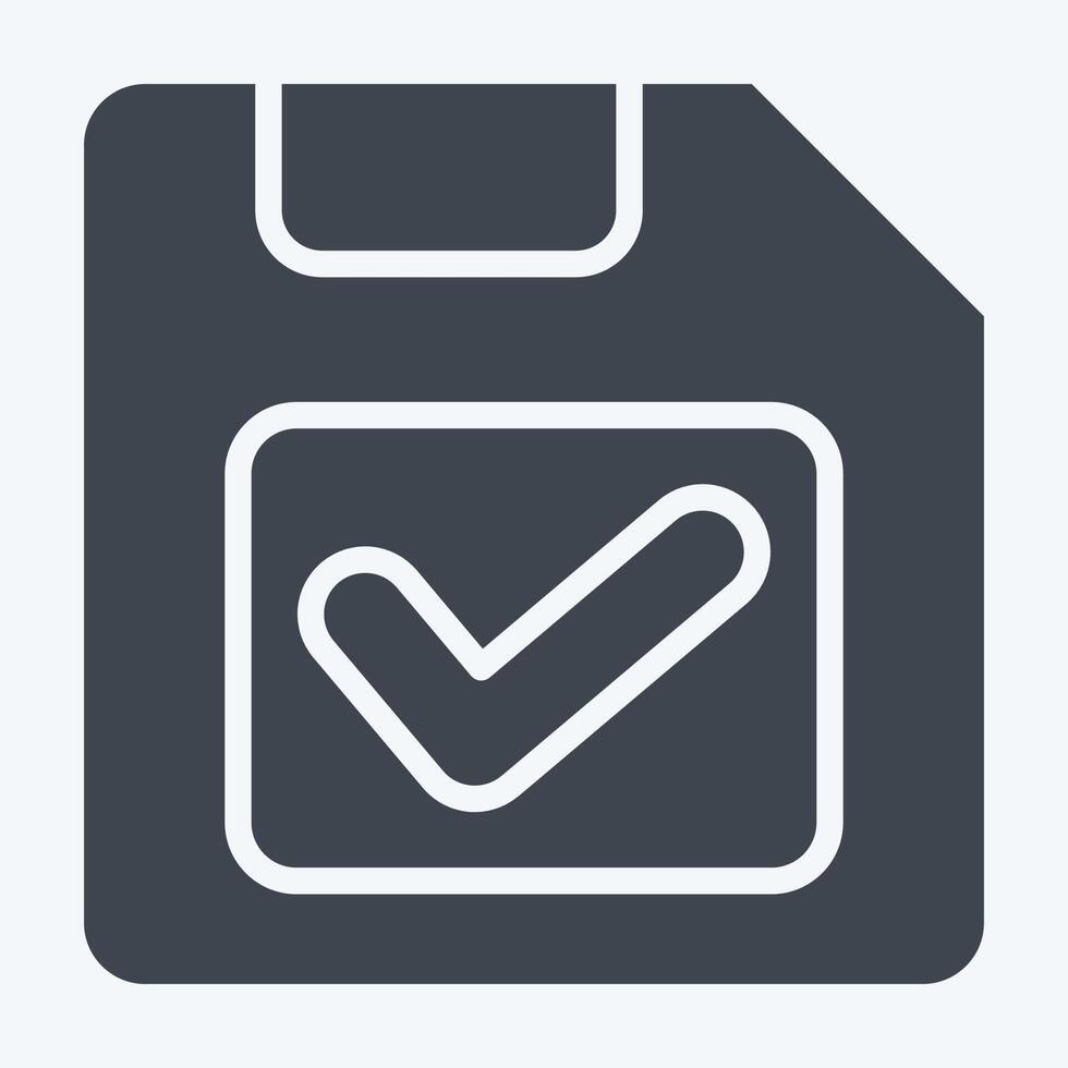 Icon Save. related to Button Download symbol. glyph style. simple design illustration vector