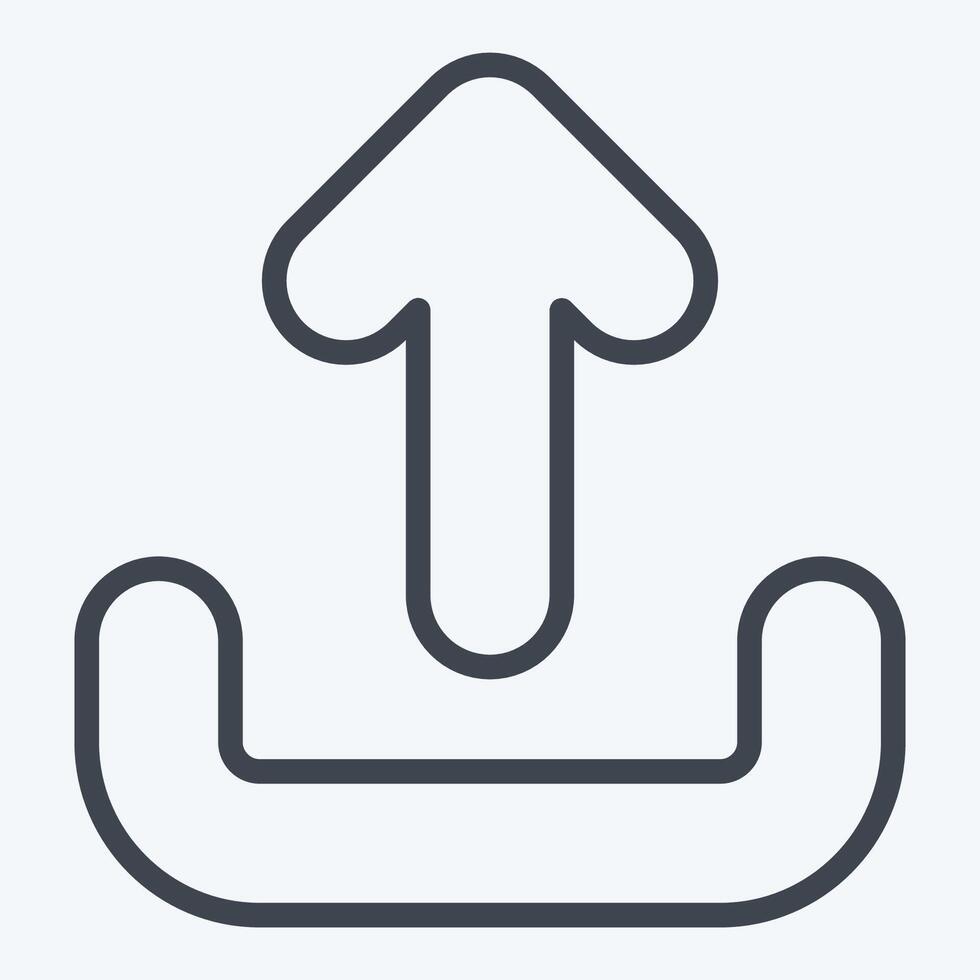 Icon Upload. related to Button Download symbol. line style. simple design illustration vector