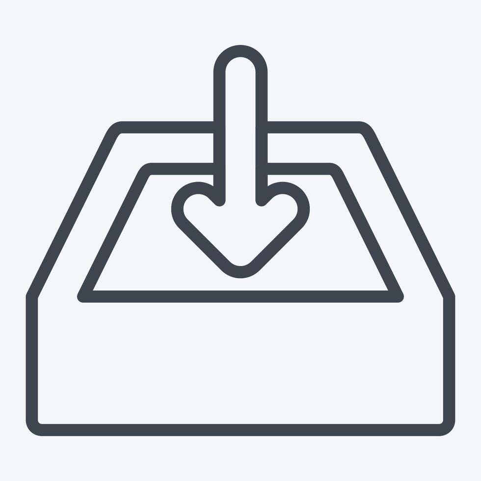 Icon Downloads. related to Button Download symbol. line style. simple design illustration vector