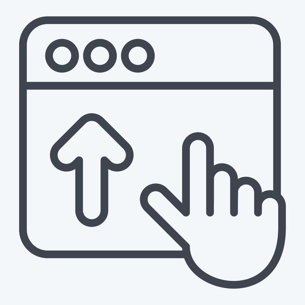 Icon Website. related to Button Download symbol. line style. simple design illustration vector