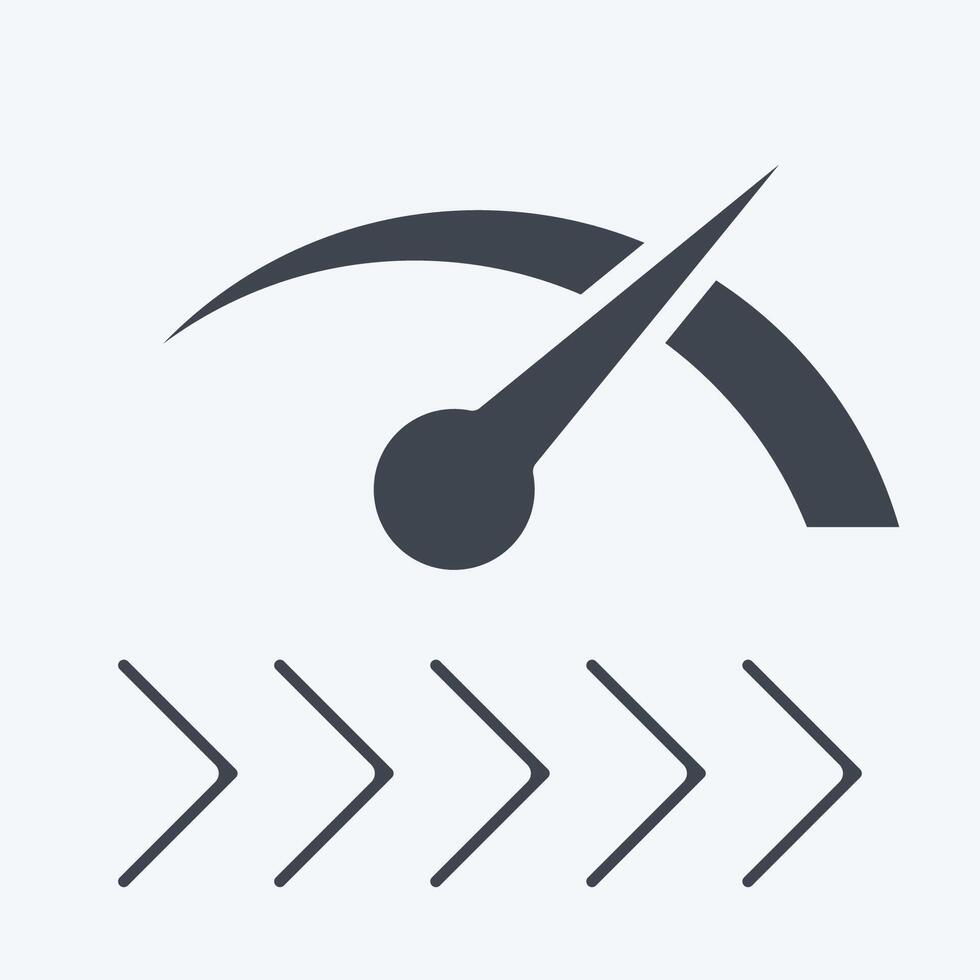 Icon Speed. related to Button Download symbol. glyph style. simple design illustration vector