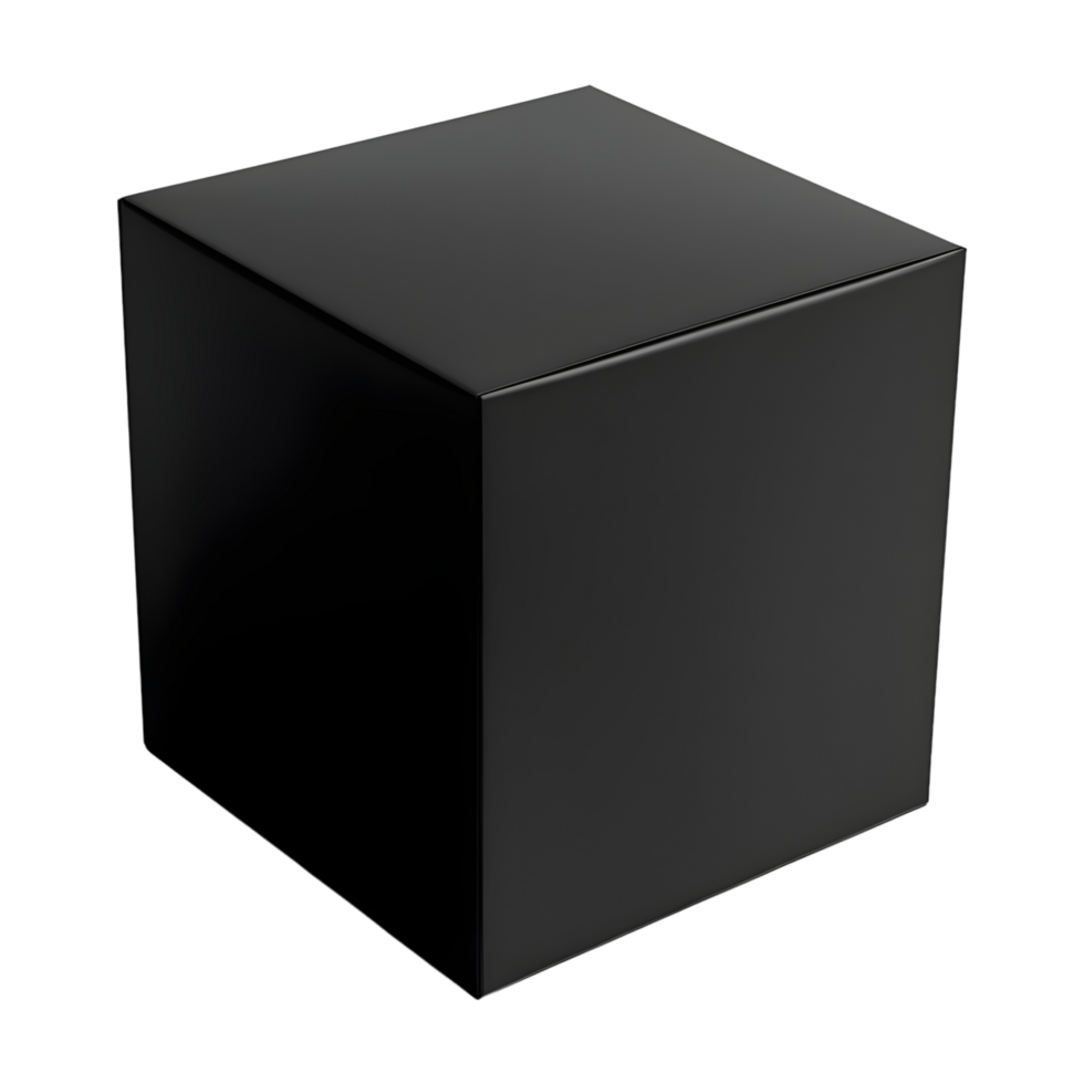 Black Blank Box on Transparent Background png