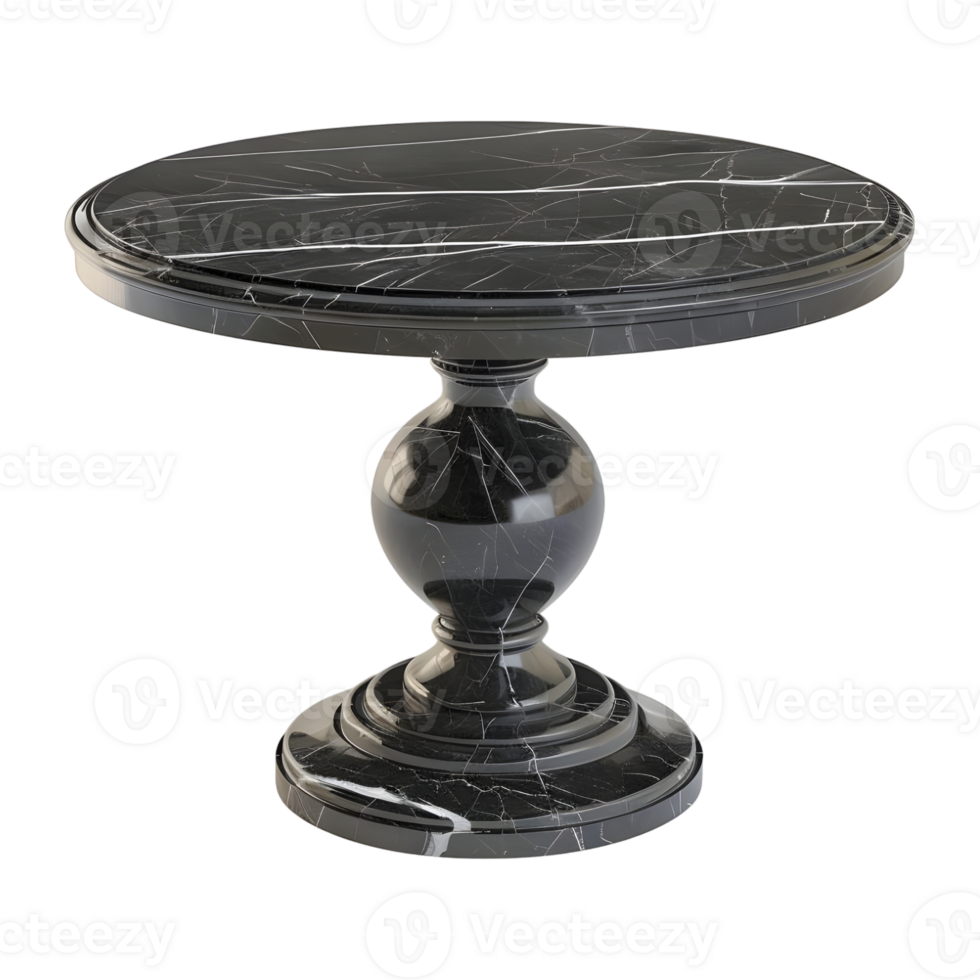 Black Stone Table on Transparent Background png