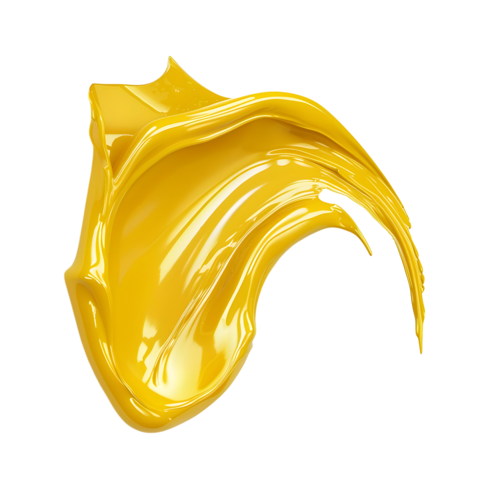 Yellow Paint Splash on Transparent Background png