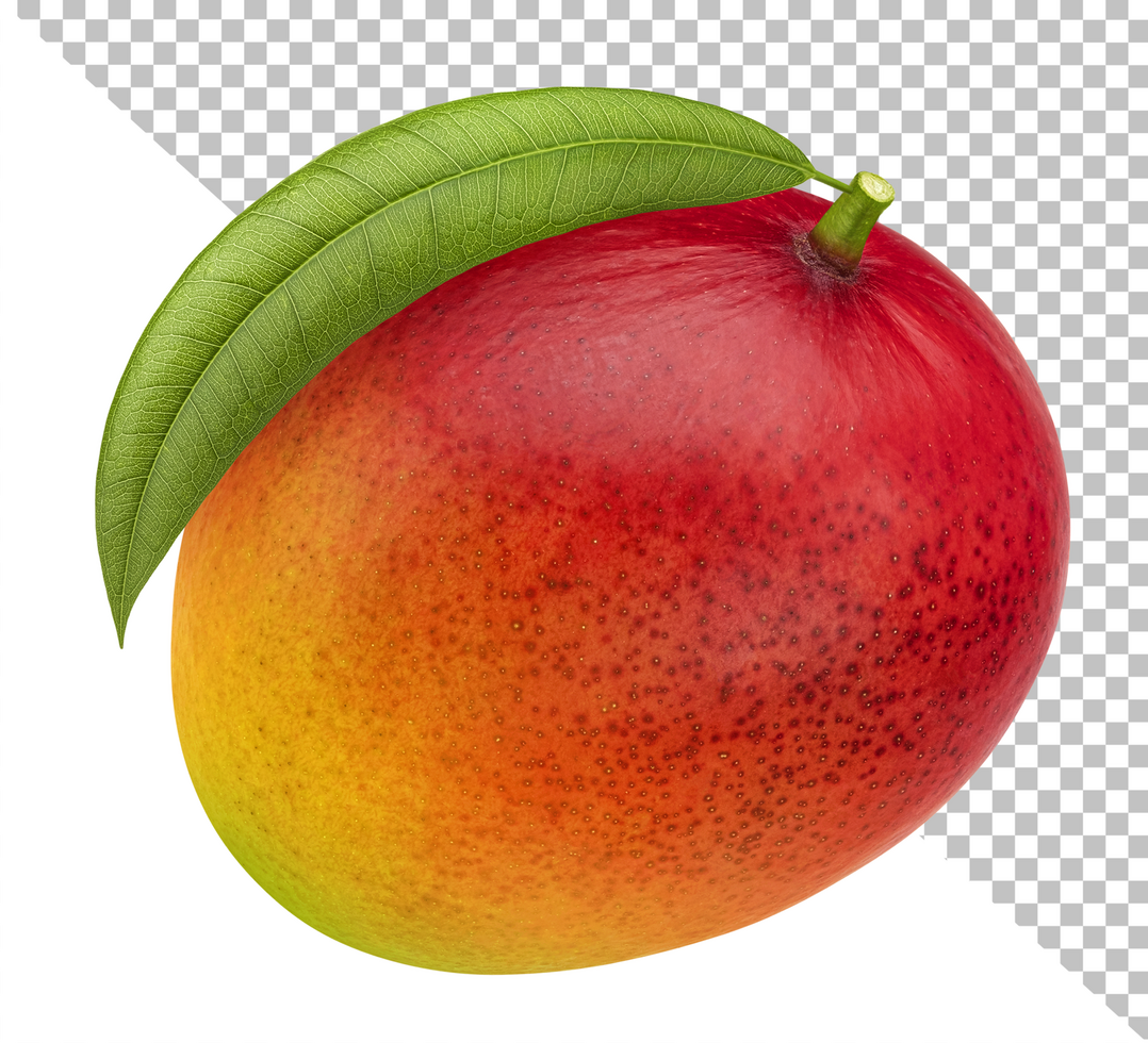 One whole mango fruit isolated on white background psd