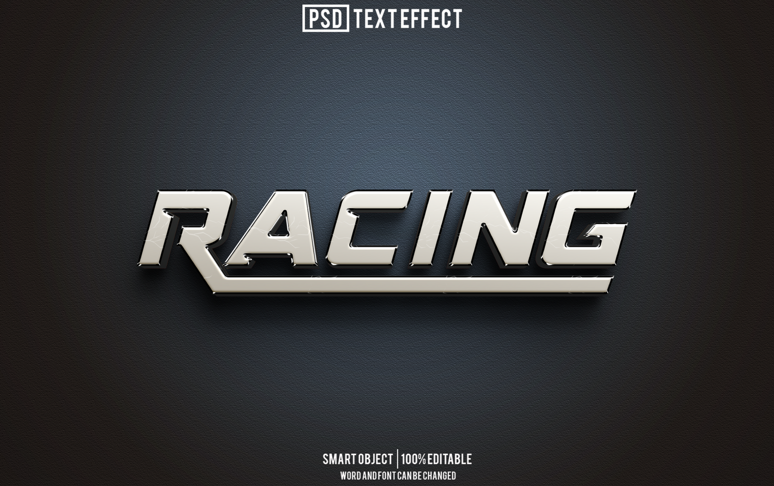 racing text effect, font editable, typography, 3d text psd