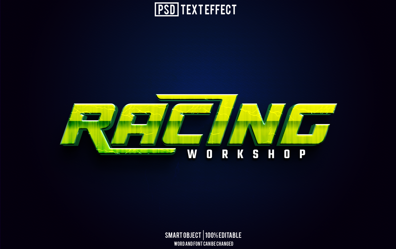 racing text effect, font editable, typography, 3d text psd