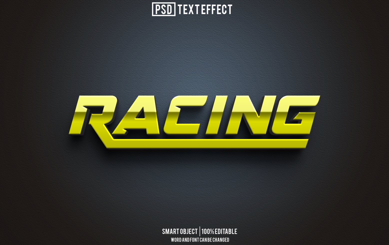 racing text effect, font editable, typography, 3d text psd
