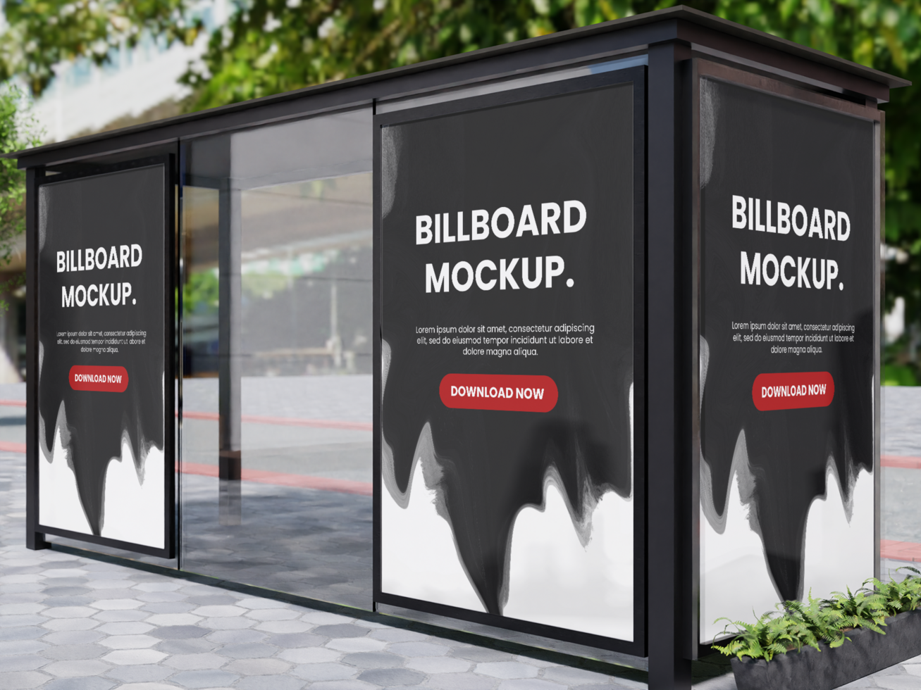 Outdoor billboard mockup psd