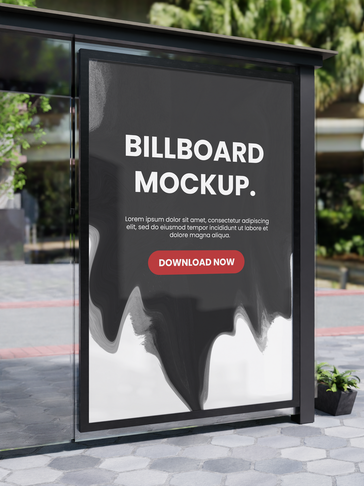 Outdoor billboard mockup psd