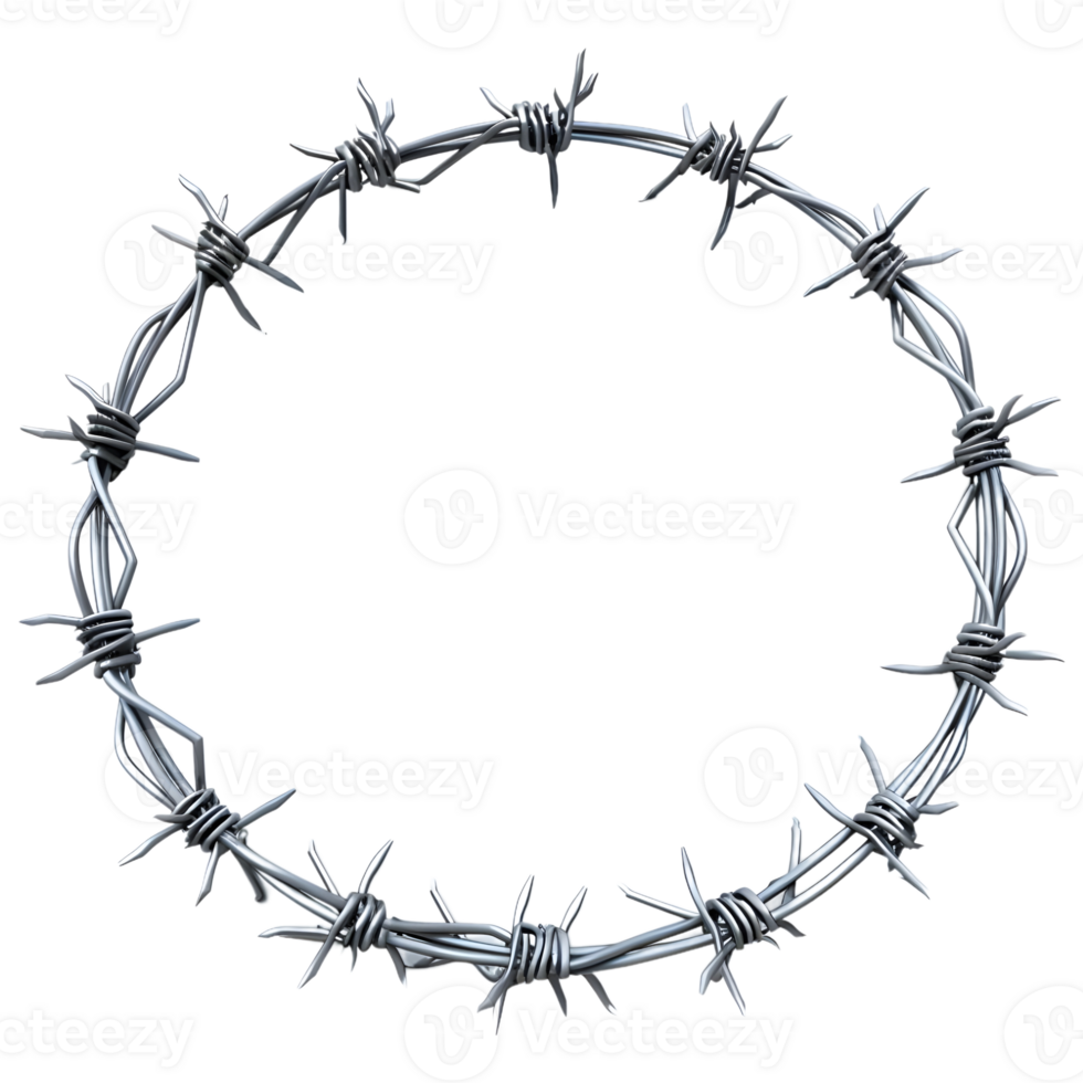 Barbed Fence on Transparent Background png