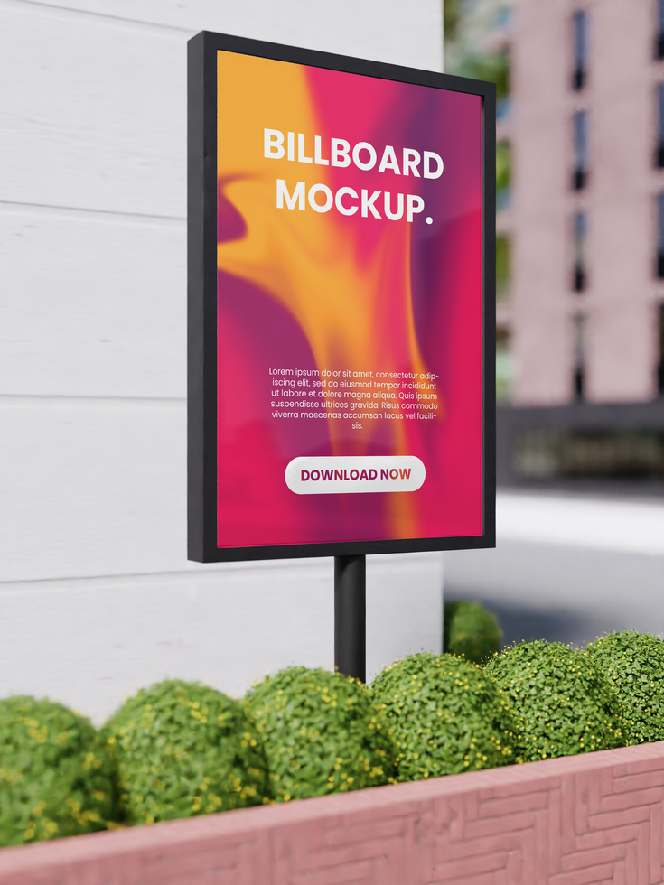 Outdoor billboard mockup psd