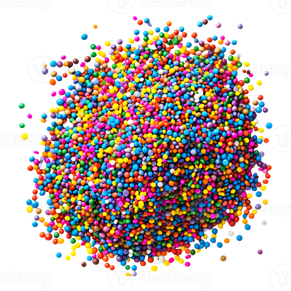 Sprinkles Rainbow Jimmies on Transparent Background png