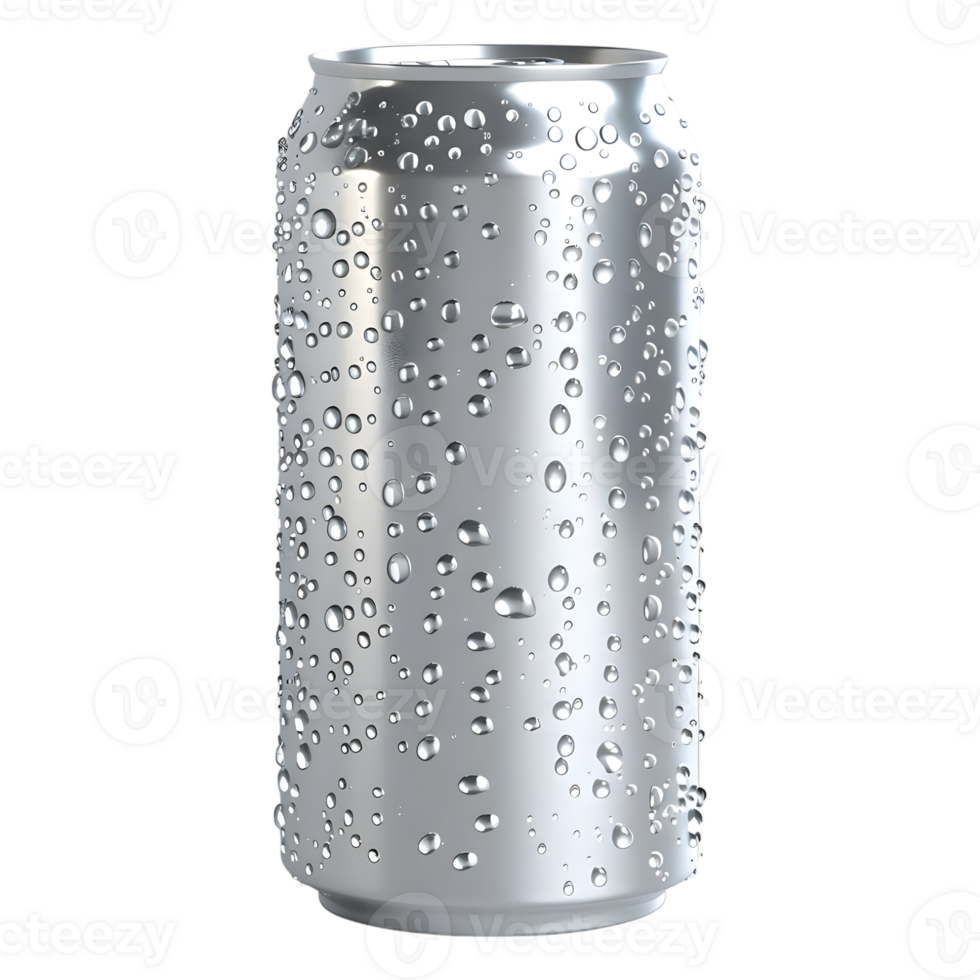Silver Can on Transparent Background png