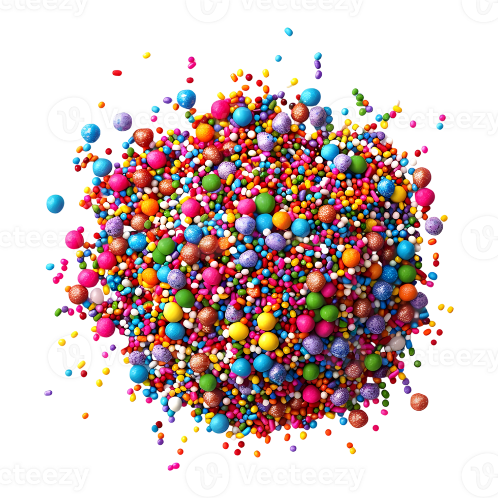 Sprinkles Rainbow Jimmies on Transparent Background png