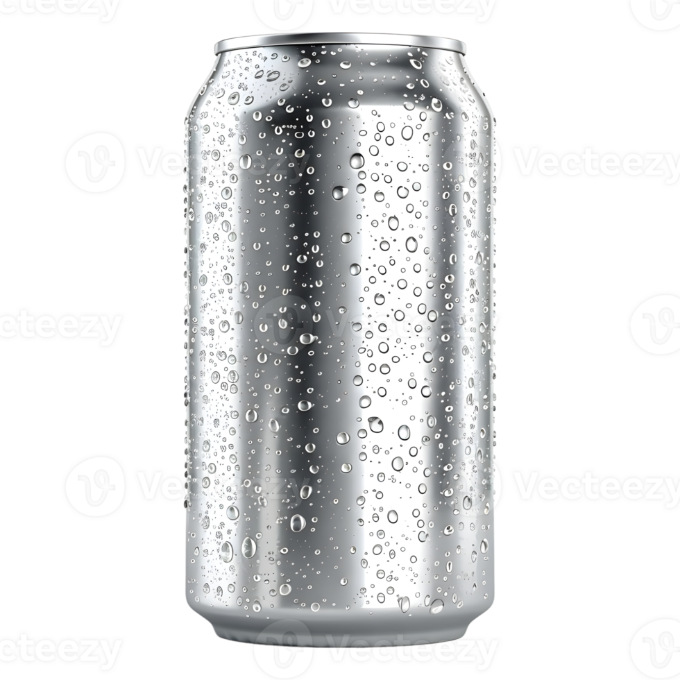 Silver Can on Transparent Background png