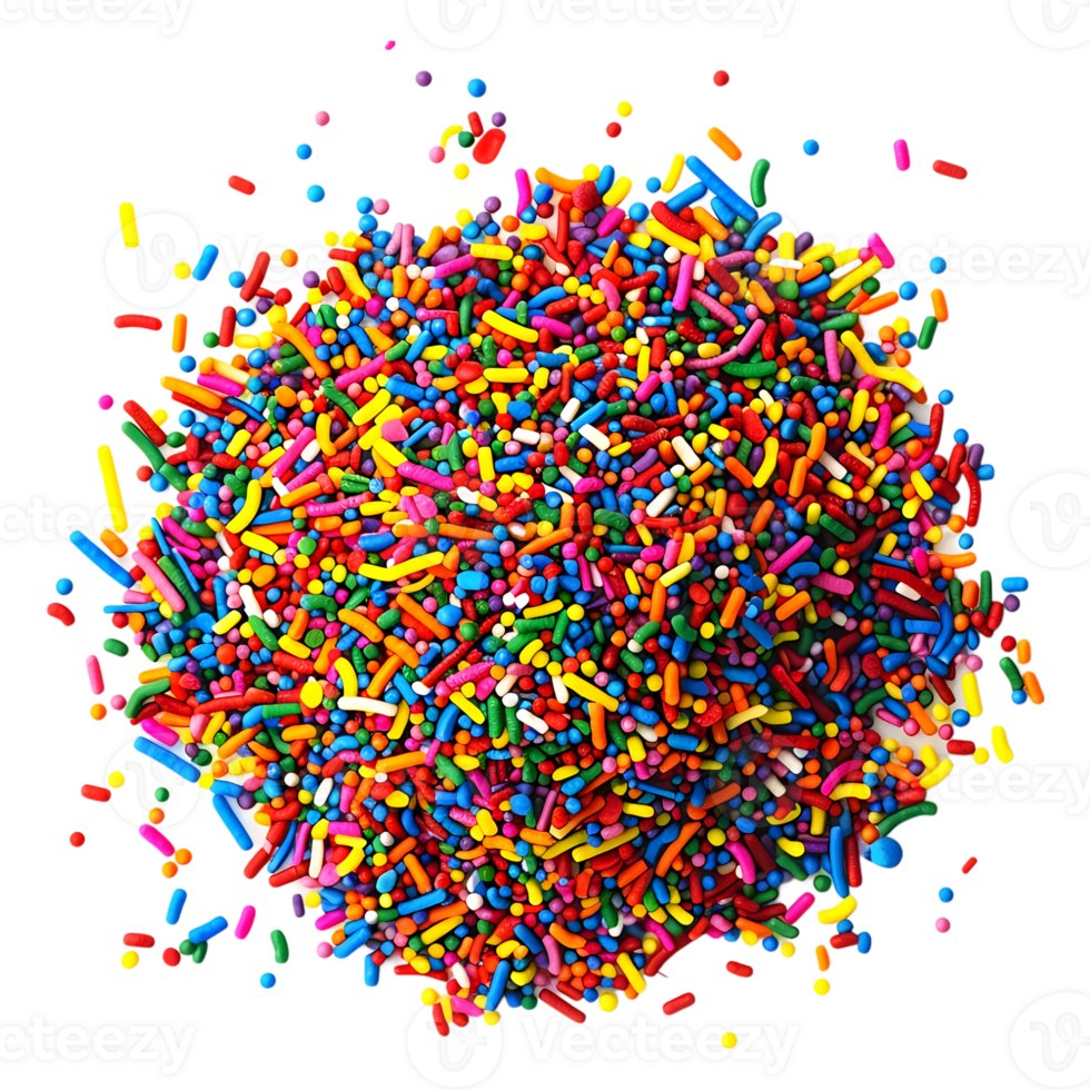 Sprinkles Rainbow Jimmies on Transparent Background png