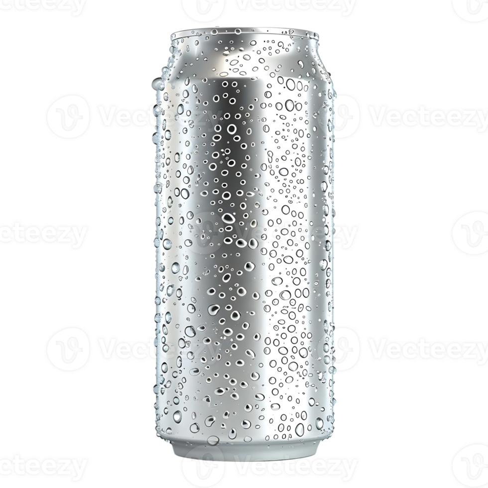 Silver Can on Transparent Background png