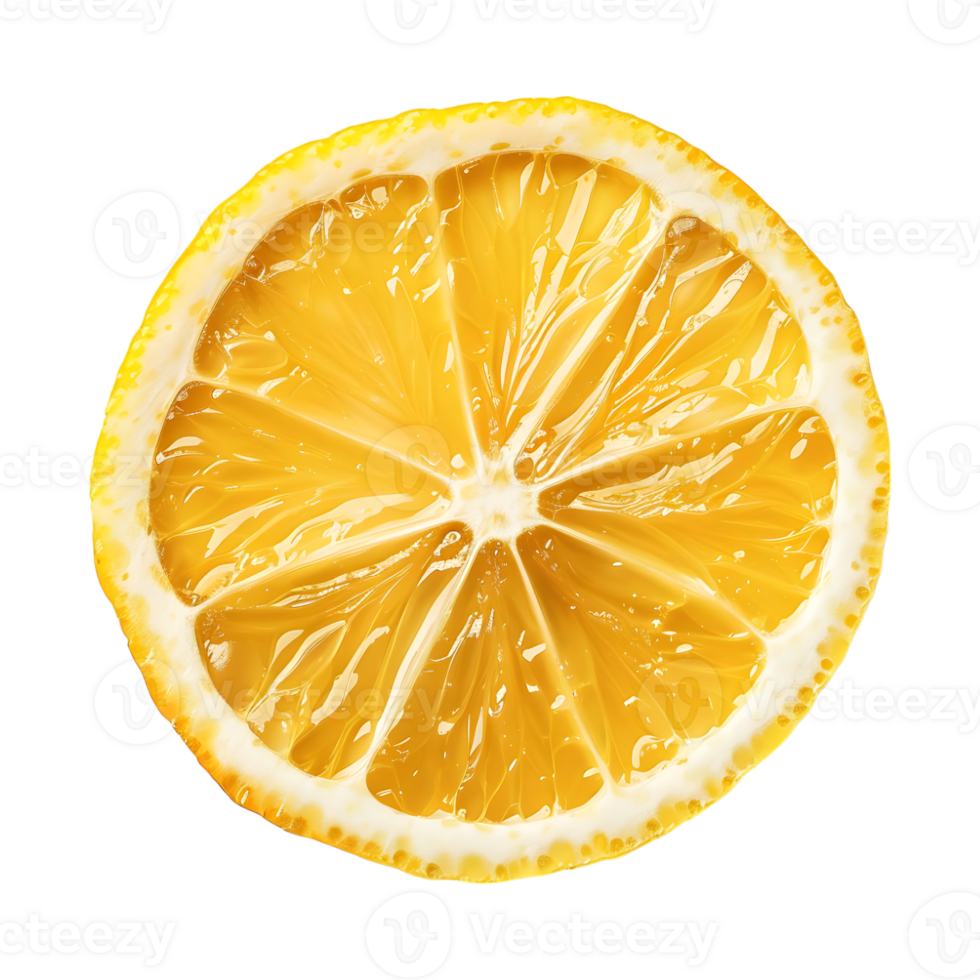 Lemon Slice on Transparent Background png