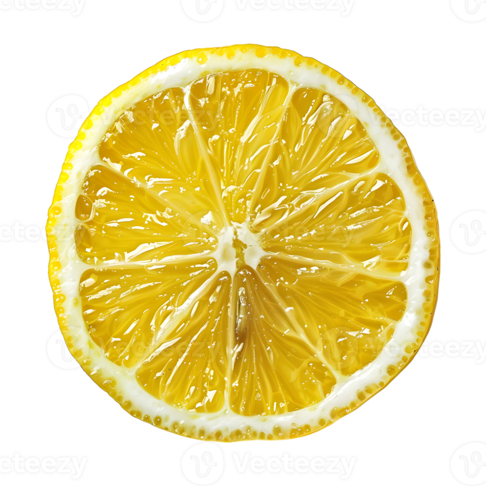 Lemon Slice on Transparent Background png