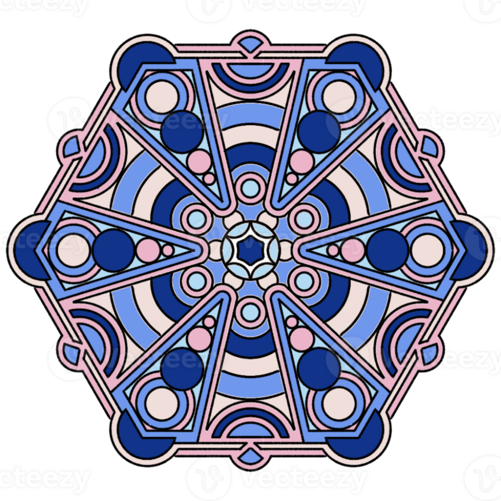 Simple Colorful Mandala Pattern png