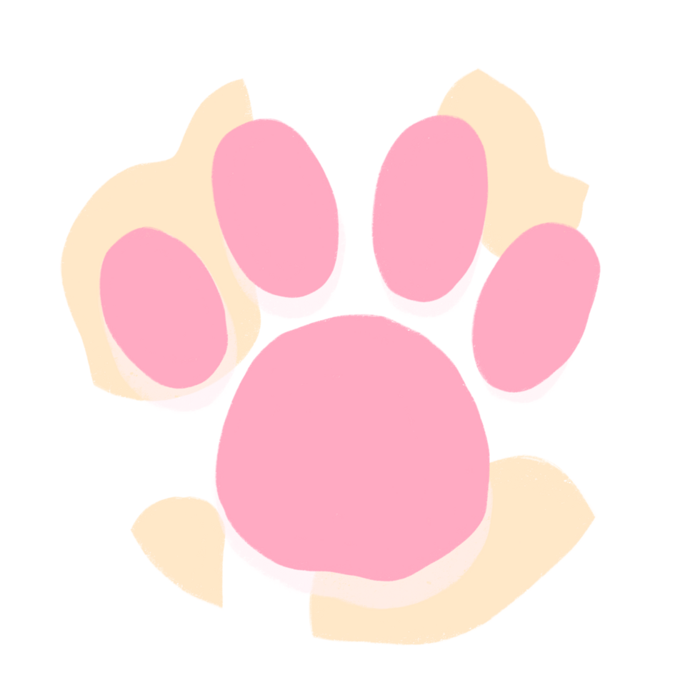 Cat Paw Cartoon illustration Cream Cat Paw Cow Cat Paw png