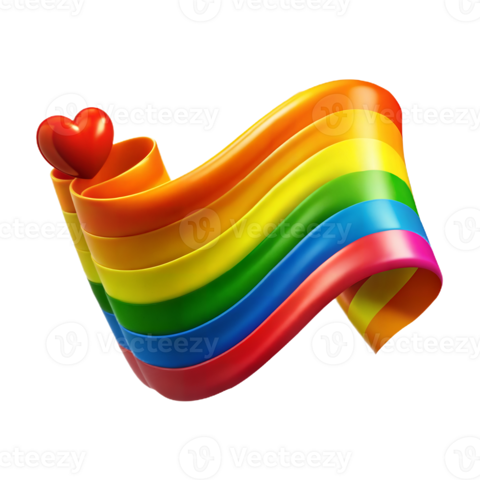 pride day banner flag 3d illustration png