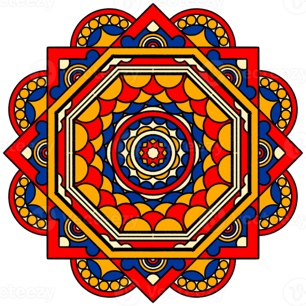 Colorful Mandala Pattern png