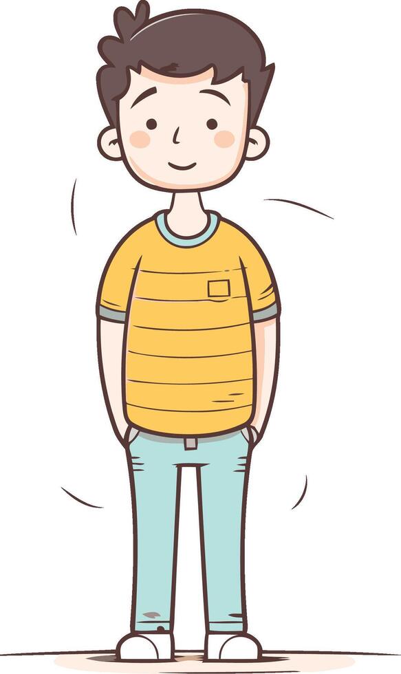 Boy in casual clothes of a boy in casual clothes. vector