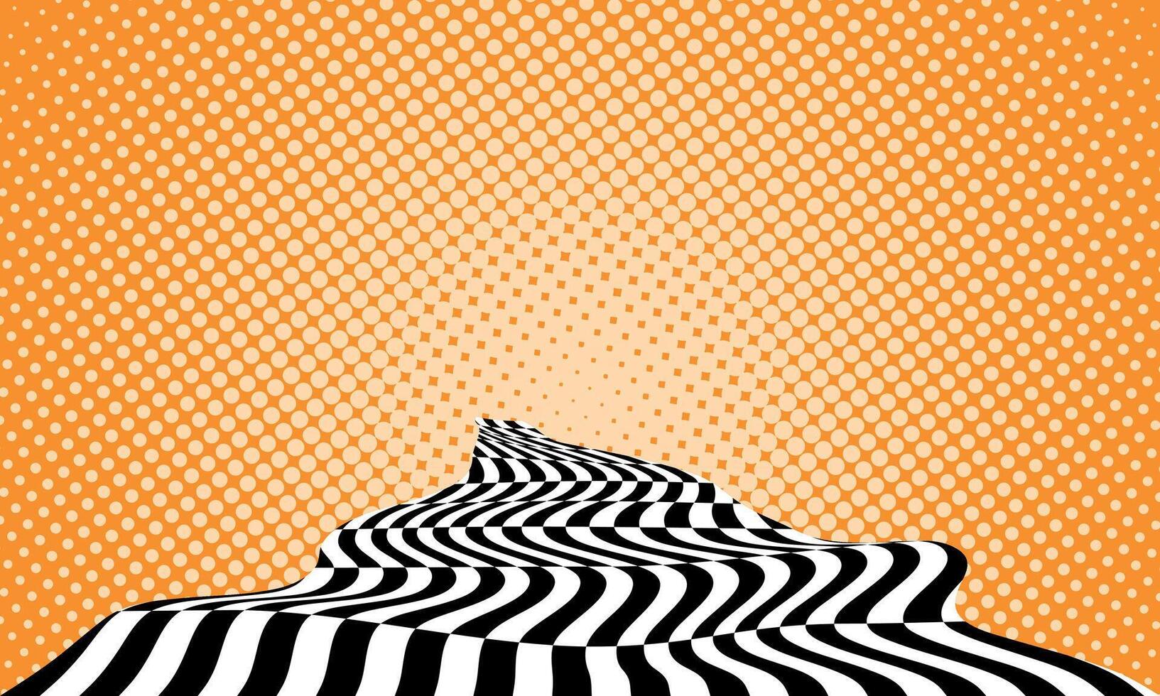 Groovy hippie 70s backgrounds. Waves, swirl, twirl pattern. Twisted and distorted texture in trendy retro psychedelic style. Y2k aesthetic. vector