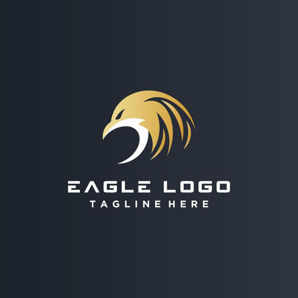 eagle logo design template illustration with creative idea vector