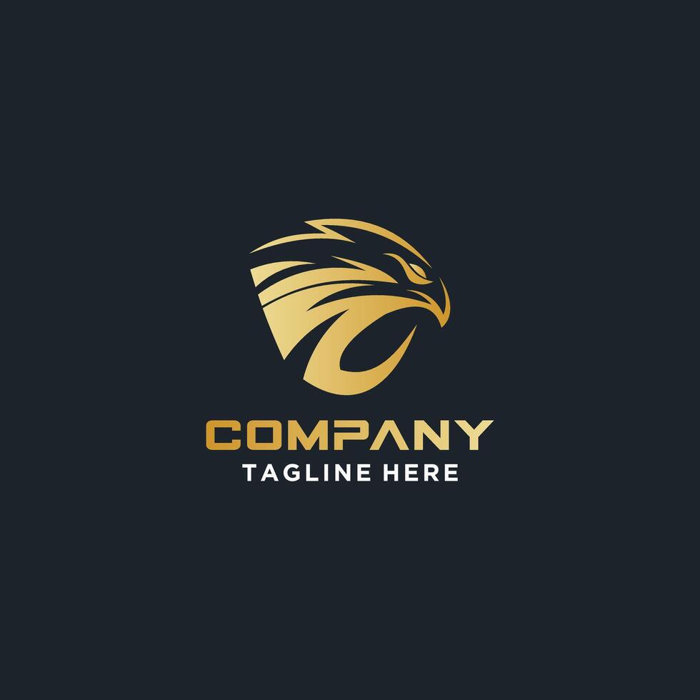 eagle logo design template illustration with creative idea vector