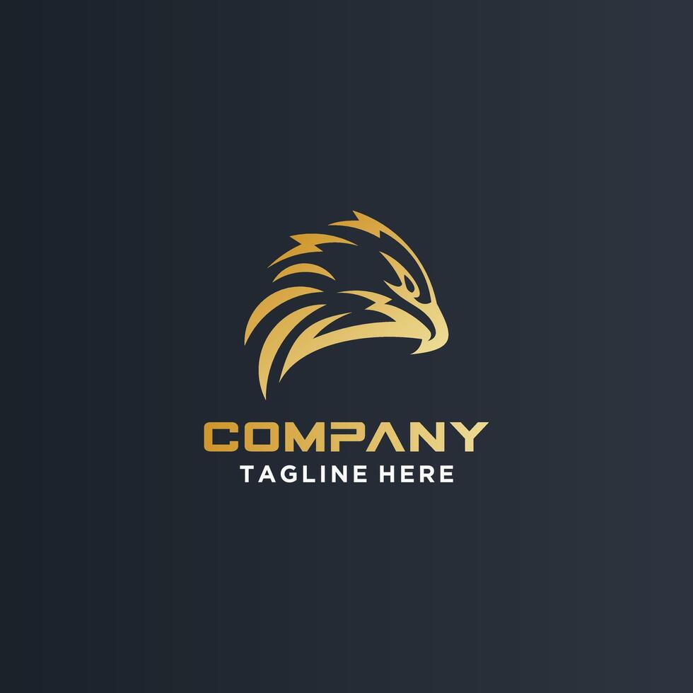 eagle logo design template illustration with creative idea vector