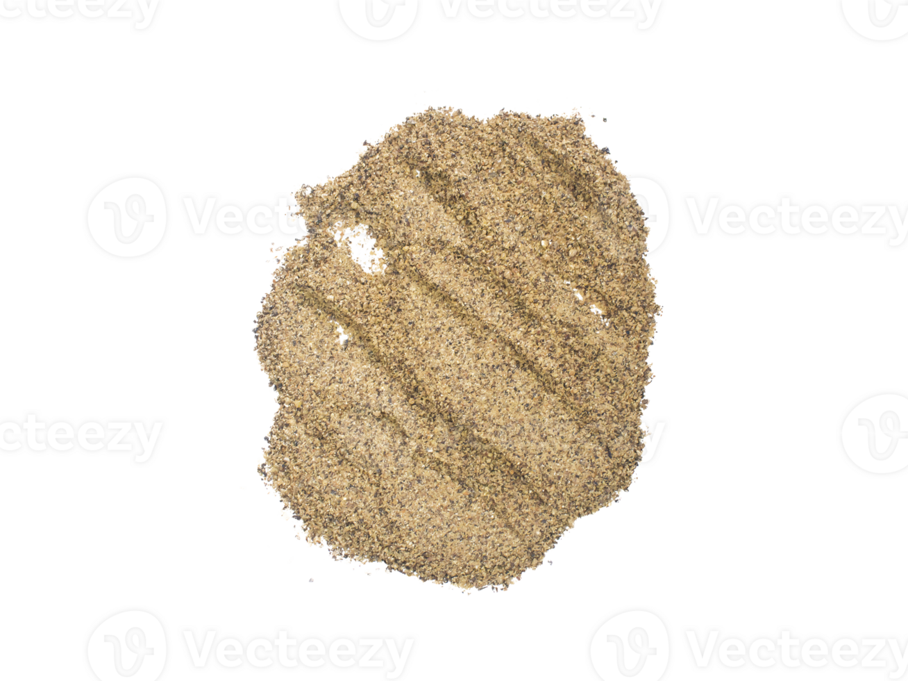 Minced black pepper pile transparent background top view png