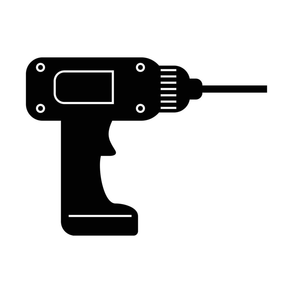 cordless drill icon design. mechanical equipment sign and symbol. vector