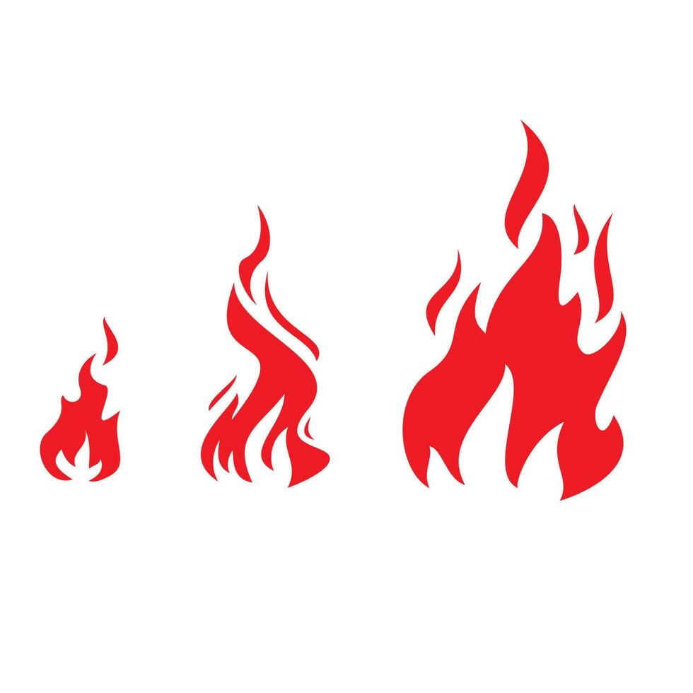 set of fire icon design. flame sign and symbol. vector