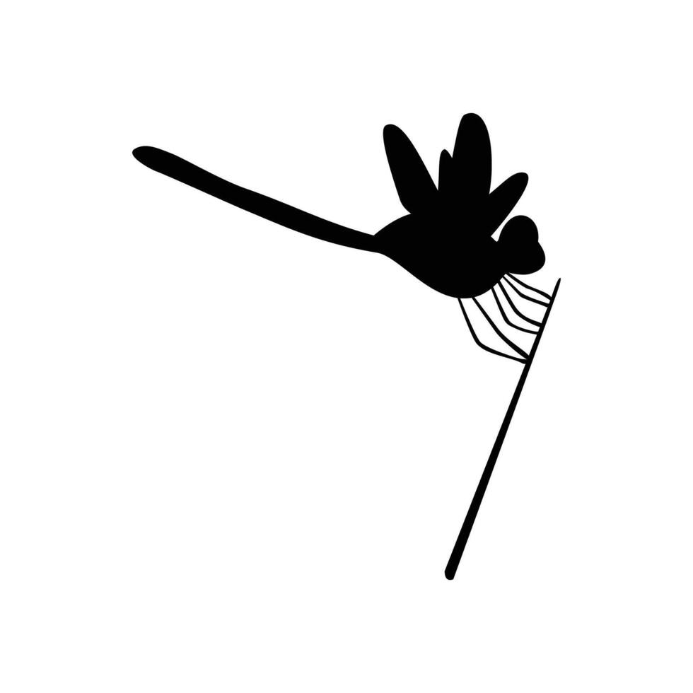 dragonfly silhouette design. beautiful insect sign and symbol. vector