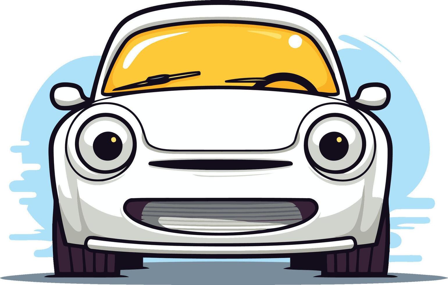 Illustration of a cartoon car on a white background vector