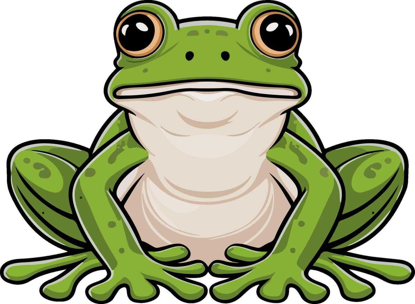 frog cartoon design template vector