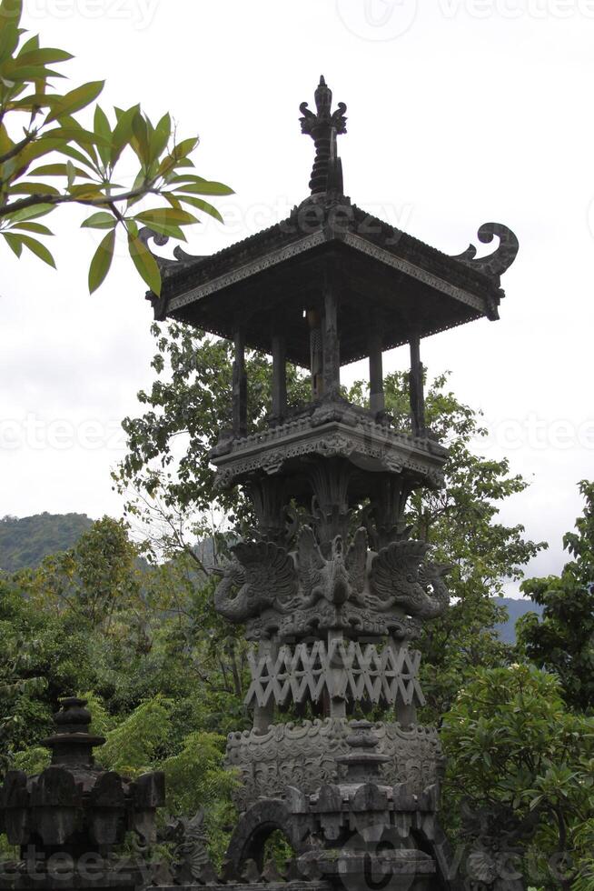 ornaments at balinese hindi temple photo