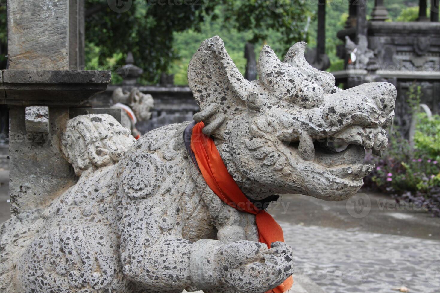 ornaments at balinese hindi temple photo