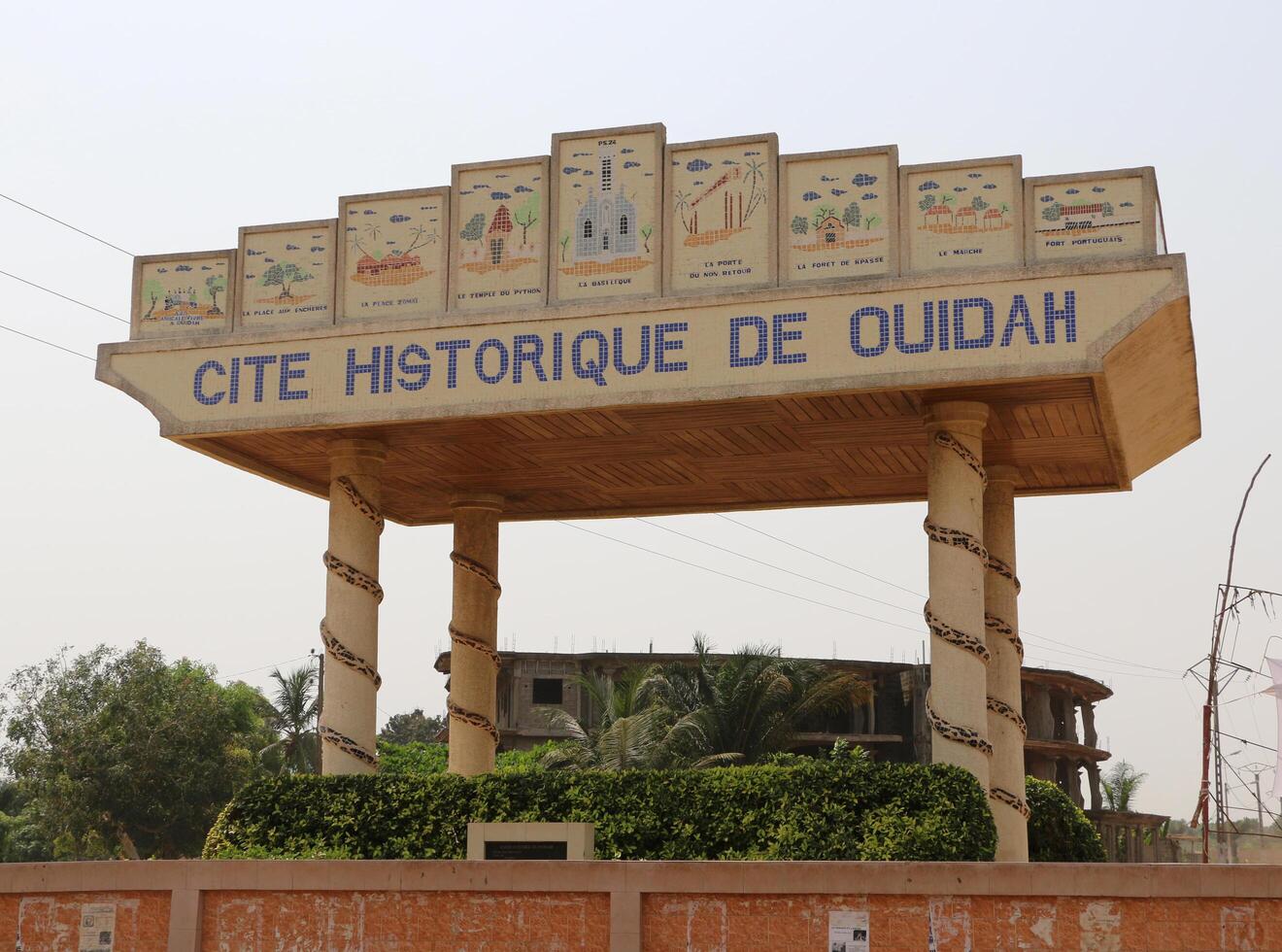 entrance gate at ouidah, benin photo