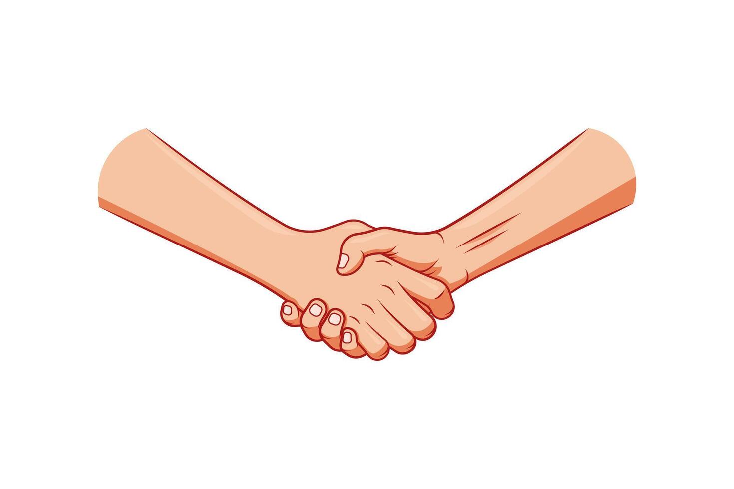 Handshake isolated on white background. vector