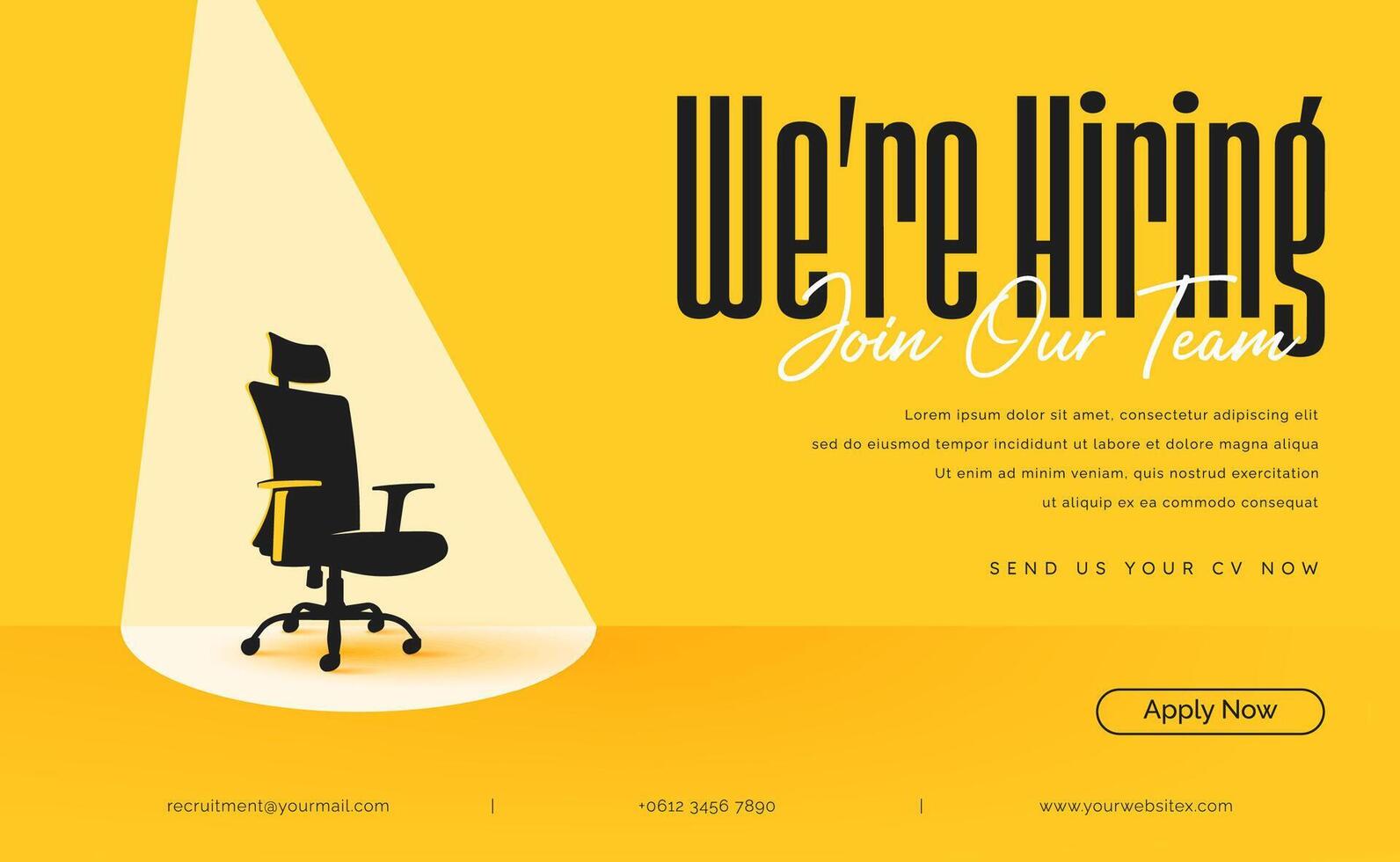 We are hiring to join our team recruitment open vacancy design vector