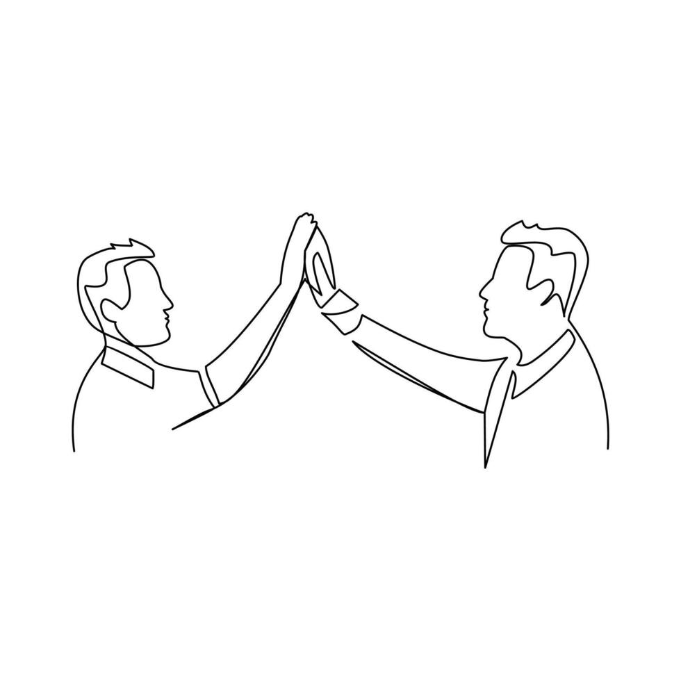 People drawn in line art style vector