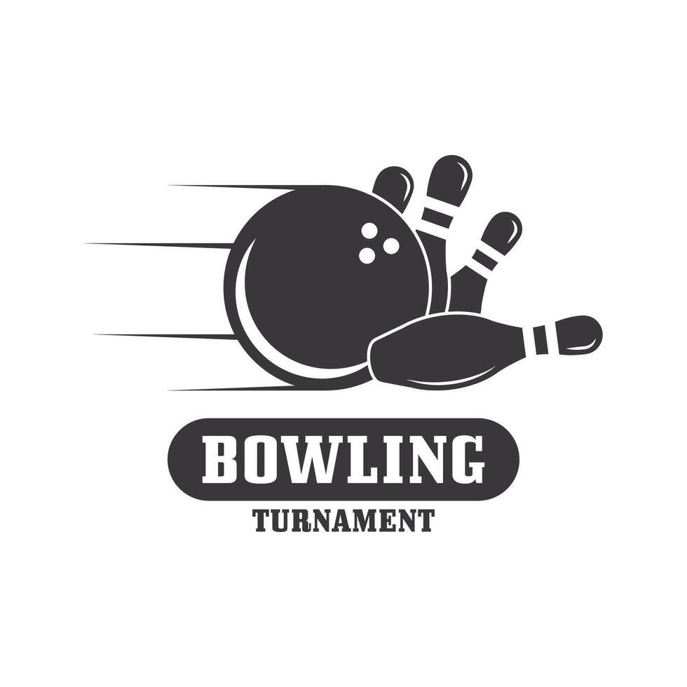bowling logo design vector