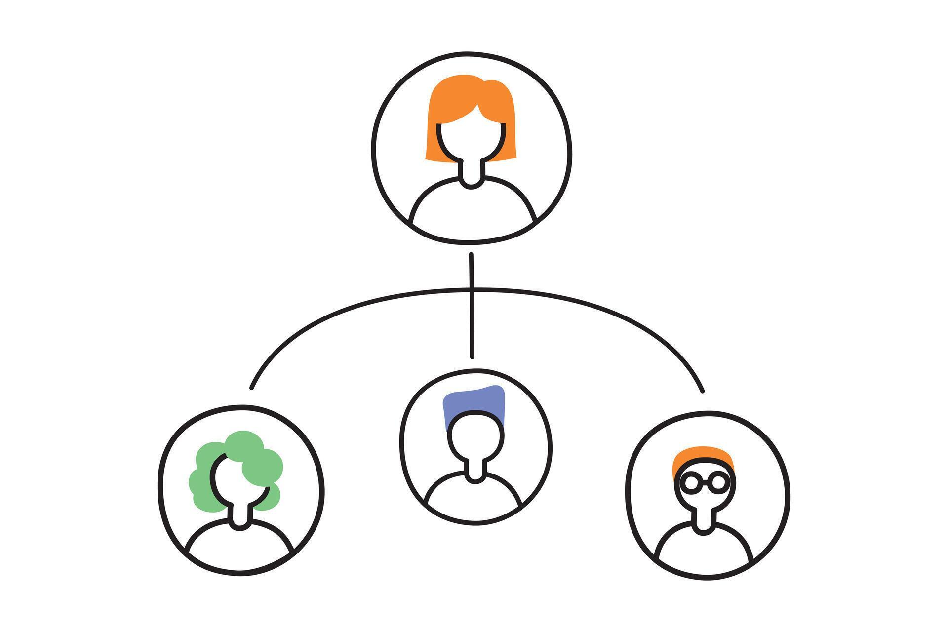 Team abstract illustration cooperation icon human resources