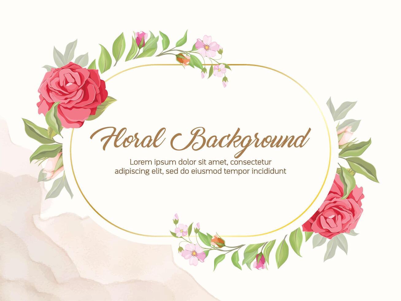 Elegant Floral Wedding BackgroundTemplate Design vector