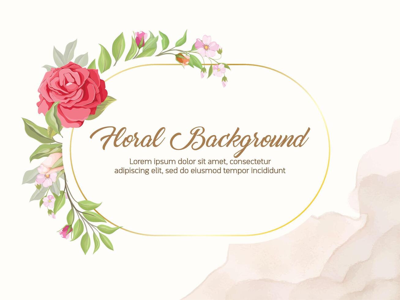 Elegant Floral Wedding BackgroundTemplate Design vector