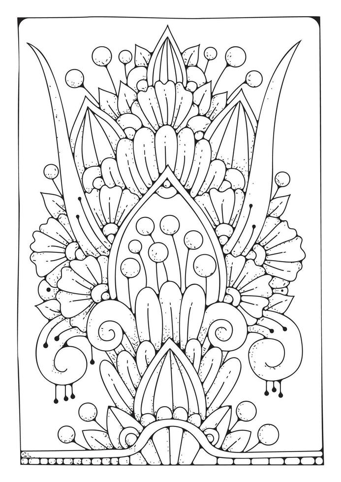 Background for coloring. Abstract ornament. Coloring page. Art therapy. vector